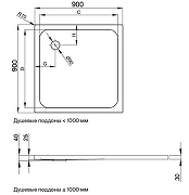 Стальной поддон для душа Bette BetteUltra 90x90 5930-000AS цвет Белый-3