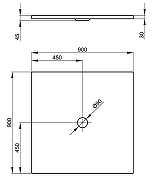 Стальной поддон для душа Bette BetteFloor 90x90 5931-000 цвет Белый-5