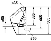 Писсуар Duravit ME by Starck 2809300000 цвет Белый-1