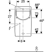 Писсуар Geberit Smyle Square 500.254.01.1 цвет Белый-2