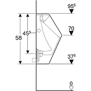 Писсуар Geberit Smyle Square 500.254.01.1 цвет Белый-3