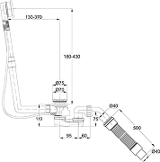 Слив-перелив Bette B601-901 полуавтомат цвет Хром-1