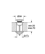 Донный клапан Grohe 29510KF0 цвет Черный матовый-1
