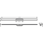 Решетка для душевого лотка Hansgrohe RainDrain Flex 56047140 цвет Бронза шлифованная-3