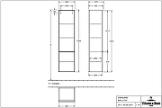 Шкаф пенал Villeroy&Boch Venticello 40 R A95111FQ подвесной цвет Дуб графитовый-1