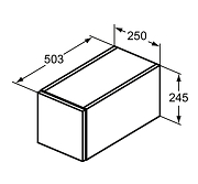 Тумба Ideal Standard Adapto 25 U8419FF подвесная цвет Светло-коричневое дерево-1