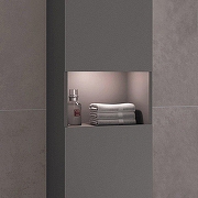 Шкаф пенал Keuco Stageline 40 R 32831290102 подвесной с подсветкой цвет Инокс матовый-3