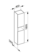 Шкаф пенал Keuco Stageline 40 R 32831290102 подвесной с подсветкой цвет Инокс матовый-8