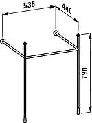 Консоль под раковину Laufen Kartell by 60 3.8533.5.450.000.1 цвет Черный матовый-3