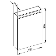 Зеркальный шкаф Keuco Royal E-One 50 R 44304171000 с подсветкой цвет Алюминий-3