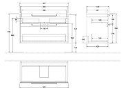 Тумба под раковину Villeroy&Boch Venticello 100 A91510FP подвесная цвет Серый глянцевый-1