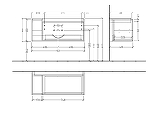 Тумба под раковину Villeroy&Boch Skyla 100 C79000VL подвесная цвет Черный матовый-6