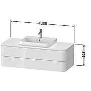 Столешница под раковину Duravit Happy D.2 Plus 120 HP031KM8080 цвет Графит матовый-3