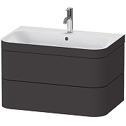 Тумба с раковиной Duravit Happy D.2 Plus 80 HP4637O8080 подвесная цвет Графит матовый