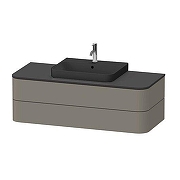 Тумба под раковину Duravit Happy D.2 Plus 130 HP497209292 подвесная цвет Каменно-серый матовый-1