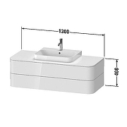 Тумба под раковину Duravit Happy D.2 Plus 130 HP497209292 подвесная цвет Каменно-серый матовый-4