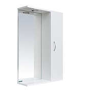Зеркало со шкафом Sanita Luxe Идеал 50 IDLSAMR56019W1 с подсветкой цвет Белый