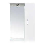 Зеркало со шкафом Sanita Luxe Идеал 50 IDLSAMR56019W1 с подсветкой цвет Белый-1