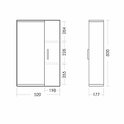 Зеркало со шкафом Sanita Luxe Идеал 50 IDLSAMR56019W1 с подсветкой цвет Белый-4