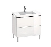 Тумба с раковиной Duravit L-Cube 80 LC6937O2222 цвет Белый глянцевый