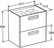 Тумба под раковину Roca Gap 60 ZRU9302838 подвесная цвет Темное дерево-5