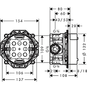 Переключатель потоков Hansgrohe ShowerSelect 15764000S цвет Хром-4