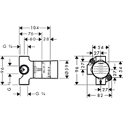 Переключатель потоков Hansgrohe 15932000STrio цвет Хром-4