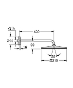 Верхний душ Grohe Rainshower Mono 22121KF0 цвет Черный матовый-4