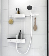Смеситель для душа Hansgrohe WallStoris 24250700 с термостатом цвет Белый матовый-1