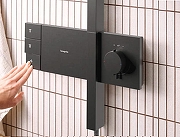 Душевая система Hansgrohe Alive S 24595340 с термостатом цвет Шлифованный черный хром-1