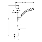 Душевой гарнитур Hansgrohe Croma 27771000 цвет Хром-1