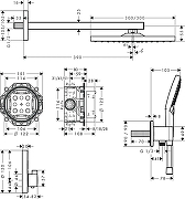 Душевая система Hansgrohe Raindance E 27952000 с термостатом цвет Хром-3