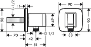 Шланговое подключение Hansgrohe FixFit Q 26887140 цвет Шлифованная бронза-1