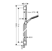Душевой гарнитур Hansgrohe Alive Select S 24603000 цвет Хром-3