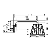 Верхний душ Axor by Nendo LampShower 26031990 цвет Полированное золото-5
