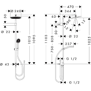 Душевая система Hansgrohe Activera S 28074000 цвет Хром-3