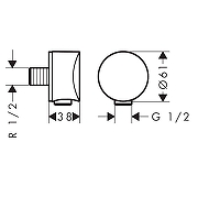 Шланговое подключение Hansgrohe FixFit S 26453700 цвет Белый матовый-1