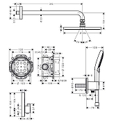 Душевая система Hansgrohe Raindance Select S 27951000 с термостатом цвет Хром-2