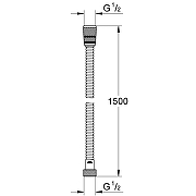 Душевой шланг Grohe Rotaflex 28417001 цвет Хром-1