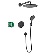 Душевая система Hansgrohe Croma 27961670 с термостатом цвет Черный матовый