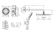 Душевая система Hansgrohe Croma 27961670 с термостатом цвет Черный матовый-1