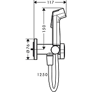 Гигиенический душ со смесителем Hansgrohe Bidette S 29232990 цвет Полированное золото-1
