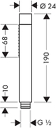 Ручной душ Axor Starck 28532340 цвет Шлифованный черный хром-1