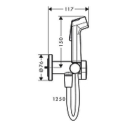 Гигиенический душ со смесителем Hansgrohe Bidette S 29232140 цвет Шлифованная бронза-1