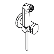 Гигиенический душ со смесителем Hansgrohe Bidette S 29232140 цвет Шлифованная бронза-2