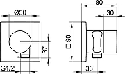 Шланговое подключение Keuco IXMO 59541010202 цвет Хром-1