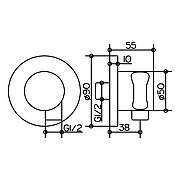 Шланговое подключение Keuco IXMO 59592010001 цвет Хром-1