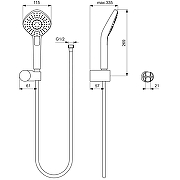 Душевой гарнитур Ideal Standard Idealrain Evo Diamond B2619AA цвет Хром-1