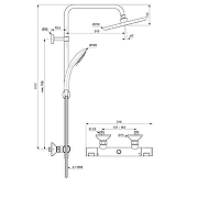 Душевая система Ideal Standard Ceratherm T25 A7627AA с термостатом цвет Хром-4