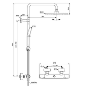 Душевая система Ideal Standard Ceratherm T25 A8520AA с термостатом цвет Хром-4